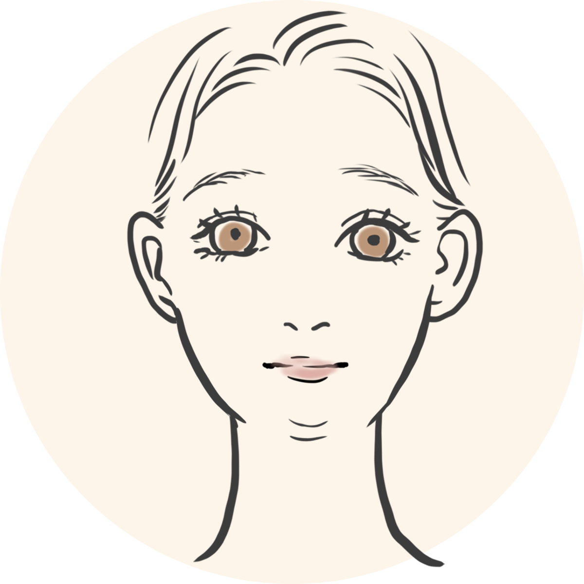 二十顎の女性イラスト